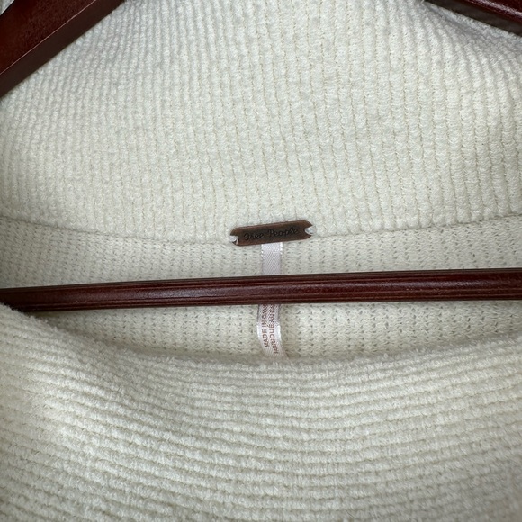 Free People Ribbed Ottoman Slouchy Tunic Sweater, Size Small, Color Cream| EUC - Picture 14 of 14